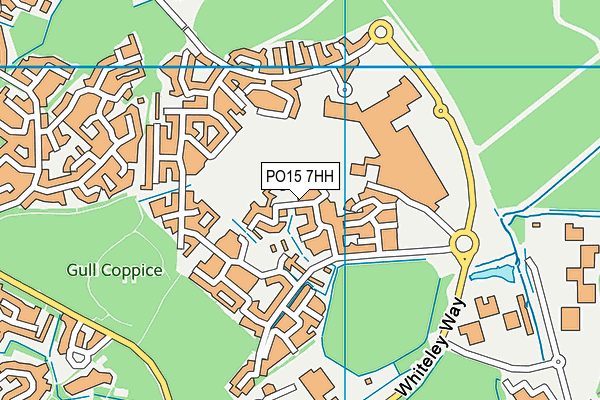 PO15 7HH map - OS VectorMap District (Ordnance Survey)