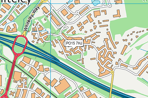PO15 7HJ map - OS VectorMap District (Ordnance Survey)