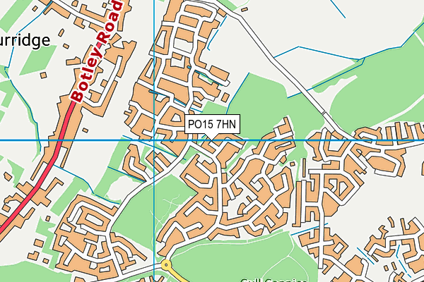 PO15 7HN map - OS VectorMap District (Ordnance Survey)