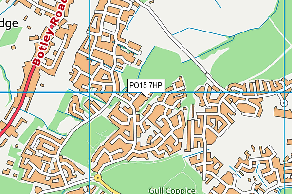 PO15 7HP map - OS VectorMap District (Ordnance Survey)