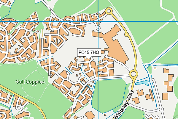 PO15 7HQ map - OS VectorMap District (Ordnance Survey)