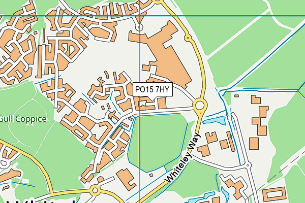 PO15 7HY map - OS VectorMap District (Ordnance Survey)