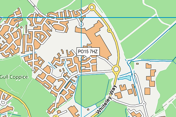 PO15 7HZ map - OS VectorMap District (Ordnance Survey)
