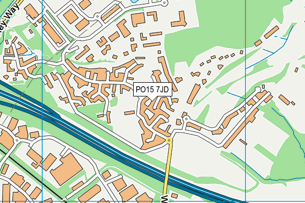 PO15 7JD map - OS VectorMap District (Ordnance Survey)