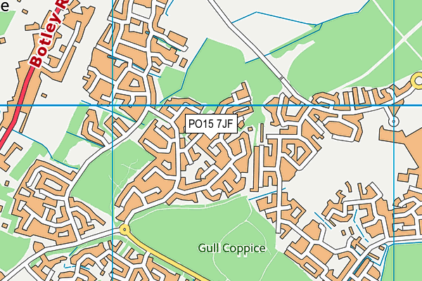 PO15 7JF map - OS VectorMap District (Ordnance Survey)