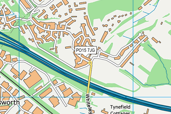 PO15 7JG map - OS VectorMap District (Ordnance Survey)