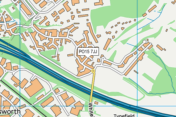 PO15 7JJ map - OS VectorMap District (Ordnance Survey)