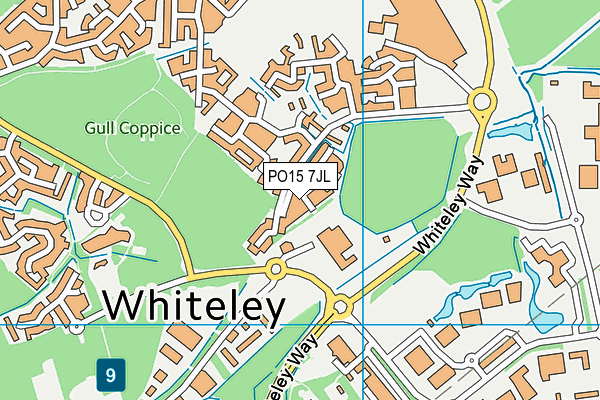 PO15 7JL map - OS VectorMap District (Ordnance Survey)