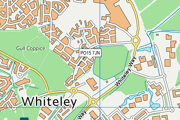 PO15 7JN map - OS VectorMap District (Ordnance Survey)