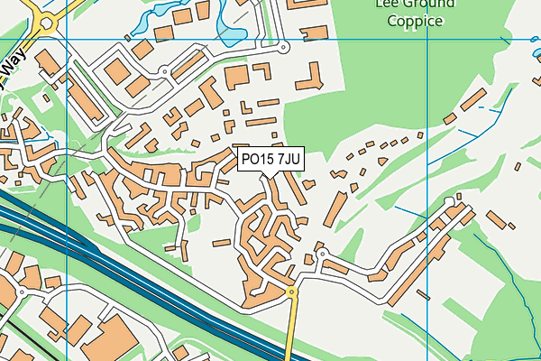 PO15 7JU map - OS VectorMap District (Ordnance Survey)