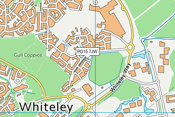 PO15 7JW map - OS VectorMap District (Ordnance Survey)