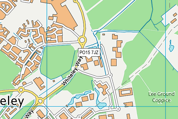 PO15 7JZ map - OS VectorMap District (Ordnance Survey)