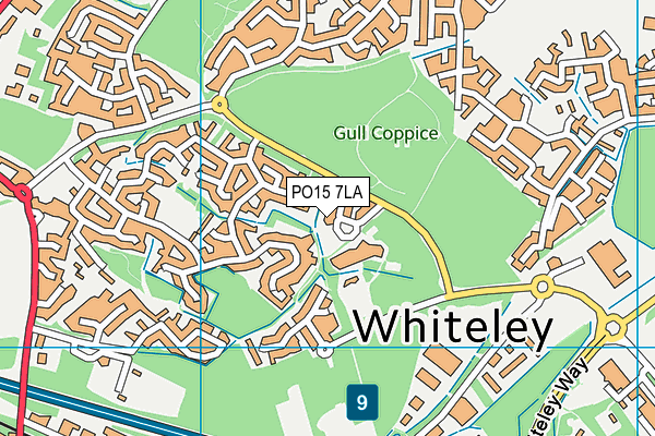 Whiteley Primary School map (PO15 7LA) - OS VectorMap District (Ordnance Survey)