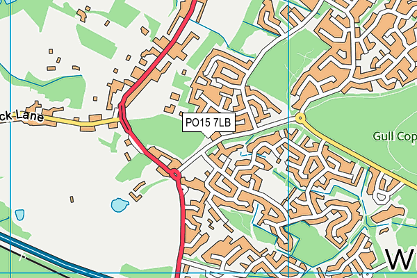 PO15 7LB map - OS VectorMap District (Ordnance Survey)