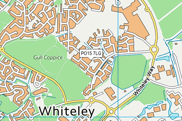 PO15 7LG map - OS VectorMap District (Ordnance Survey)