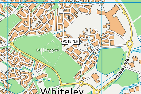 PO15 7LH map - OS VectorMap District (Ordnance Survey)
