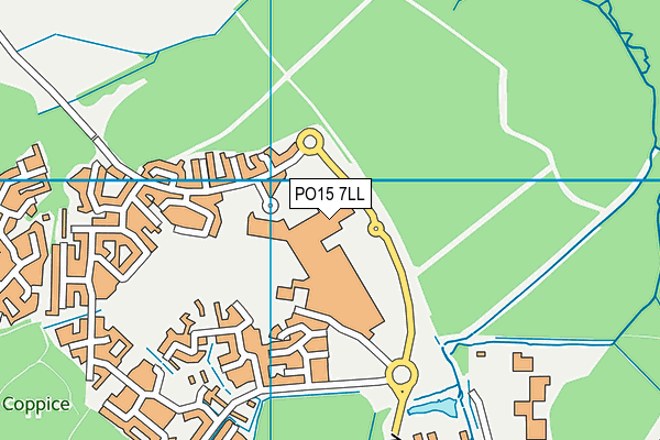 PO15 7LL map - OS VectorMap District (Ordnance Survey)