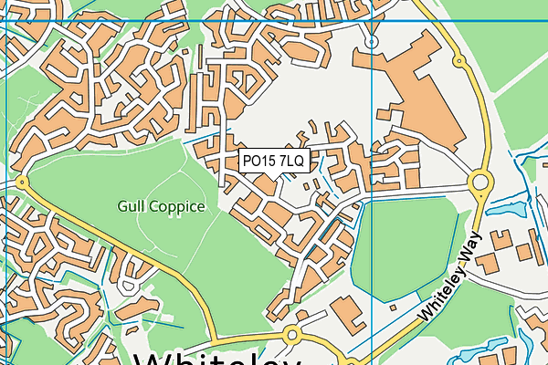 PO15 7LQ map - OS VectorMap District (Ordnance Survey)