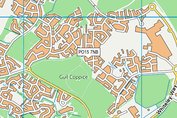 PO15 7NB map - OS VectorMap District (Ordnance Survey)