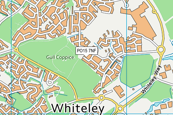 PO15 7NF map - OS VectorMap District (Ordnance Survey)