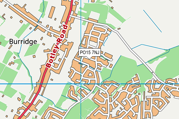 PO15 7NJ map - OS VectorMap District (Ordnance Survey)