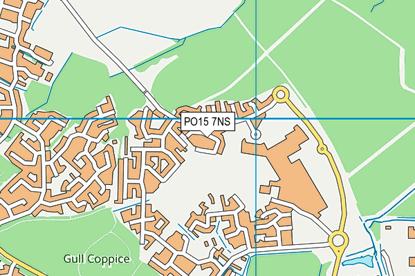 PO15 7NS map - OS VectorMap District (Ordnance Survey)