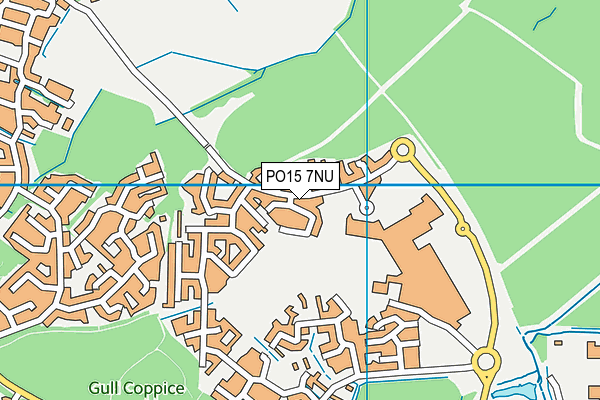 PO15 7NU map - OS VectorMap District (Ordnance Survey)