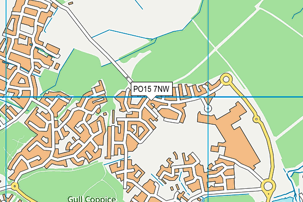 PO15 7NW map - OS VectorMap District (Ordnance Survey)