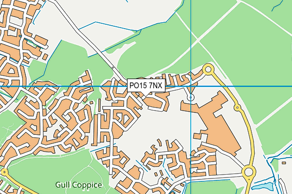PO15 7NX map - OS VectorMap District (Ordnance Survey)