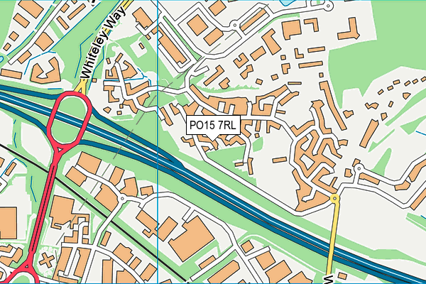 PO15 7RL map - OS VectorMap District (Ordnance Survey)