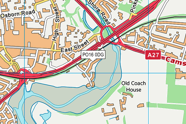 PO16 0DG map - OS VectorMap District (Ordnance Survey)