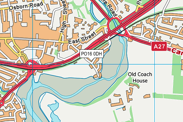 Bath Lane Recreation Ground map (PO16 0DH) - OS VectorMap District (Ordnance Survey)