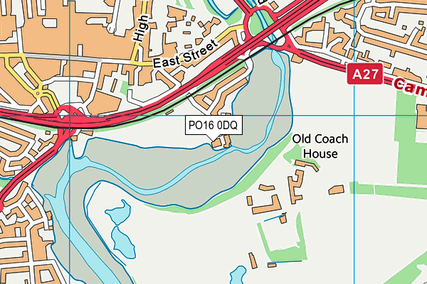 PO16 0DQ map - OS VectorMap District (Ordnance Survey)
