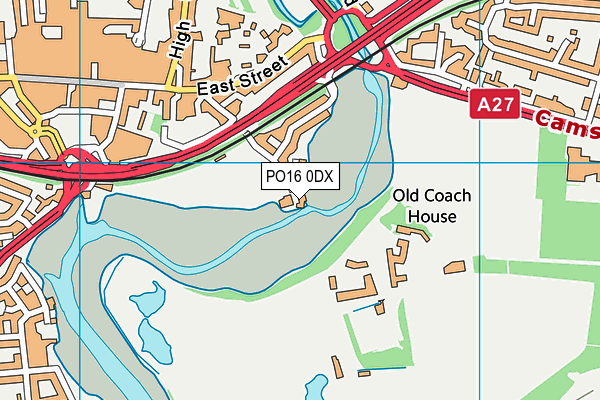 PO16 0DX map - OS VectorMap District (Ordnance Survey)