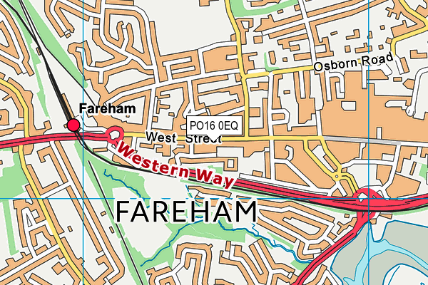 PO16 0EQ map - OS VectorMap District (Ordnance Survey)