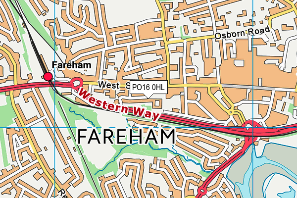 PO16 0HL map - OS VectorMap District (Ordnance Survey)