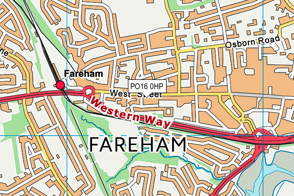 PO16 0HP map - OS VectorMap District (Ordnance Survey)