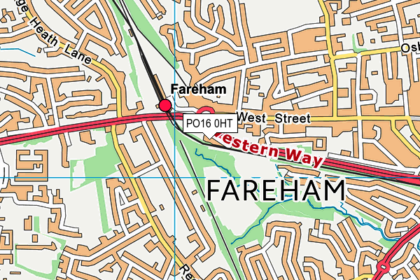 PO16 0HT map - OS VectorMap District (Ordnance Survey)