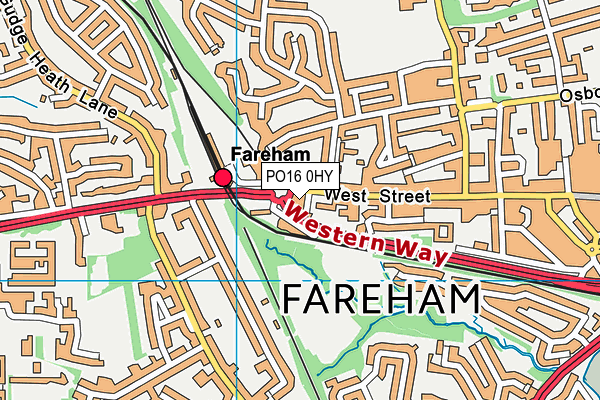 PO16 0HY map - OS VectorMap District (Ordnance Survey)