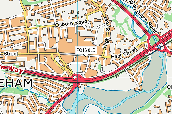 PO16 0LD map - OS VectorMap District (Ordnance Survey)