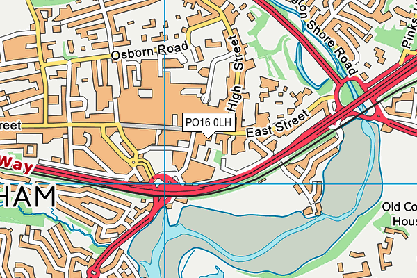 PO16 0LH map - OS VectorMap District (Ordnance Survey)