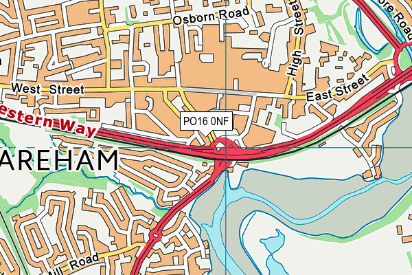 PO16 0NF map - OS VectorMap District (Ordnance Survey)