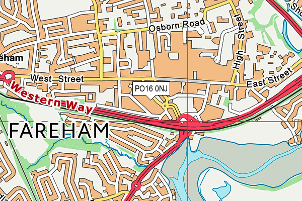 PO16 0NJ map - OS VectorMap District (Ordnance Survey)