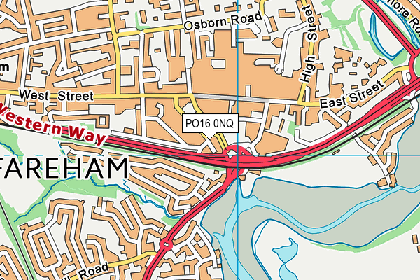 PO16 0NQ map - OS VectorMap District (Ordnance Survey)