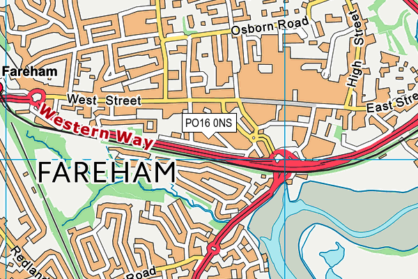 PO16 0NS map - OS VectorMap District (Ordnance Survey)