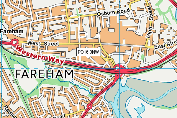 PO16 0NW map - OS VectorMap District (Ordnance Survey)