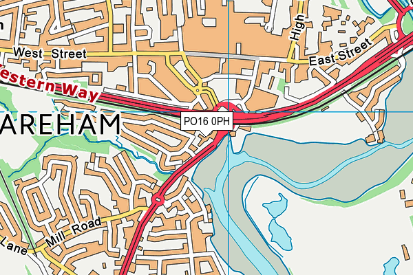 PO16 0PH map - OS VectorMap District (Ordnance Survey)