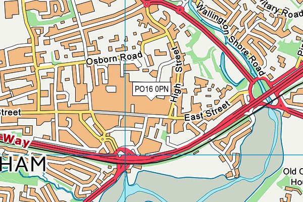 PO16 0PN map - OS VectorMap District (Ordnance Survey)