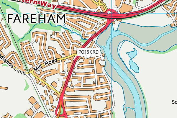 PO16 0RD map - OS VectorMap District (Ordnance Survey)