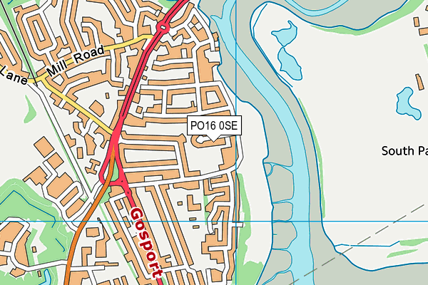 PO16 0SE map - OS VectorMap District (Ordnance Survey)